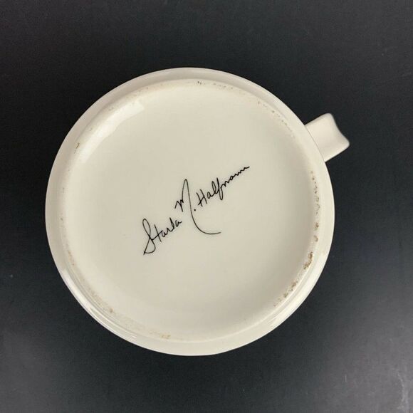 Anthropologie Petal Palette Starla Halfmann Letter J Coffee Mug 14 fl oz Ceramic - Picture 6 of 6